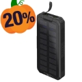 Goobay Fast Solar Power Bank 20000mAh - USB-C, USB - Zwart
