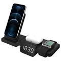 Multifunctioneel draadloos laadstation met klok C100 - zwart