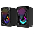 RGB Stereo Gaming Luidsprekers X2 - 2x3W - Zwart