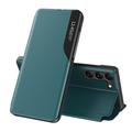 Samsung Galaxy S23 5G Smart Clear View Flip Case - Groen